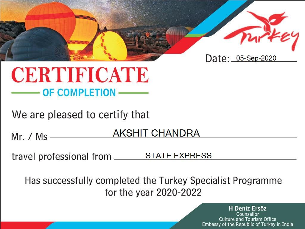SE Certificate Turkey